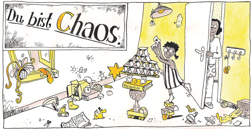 Illustration Buchstabe C: Du bist Chaos